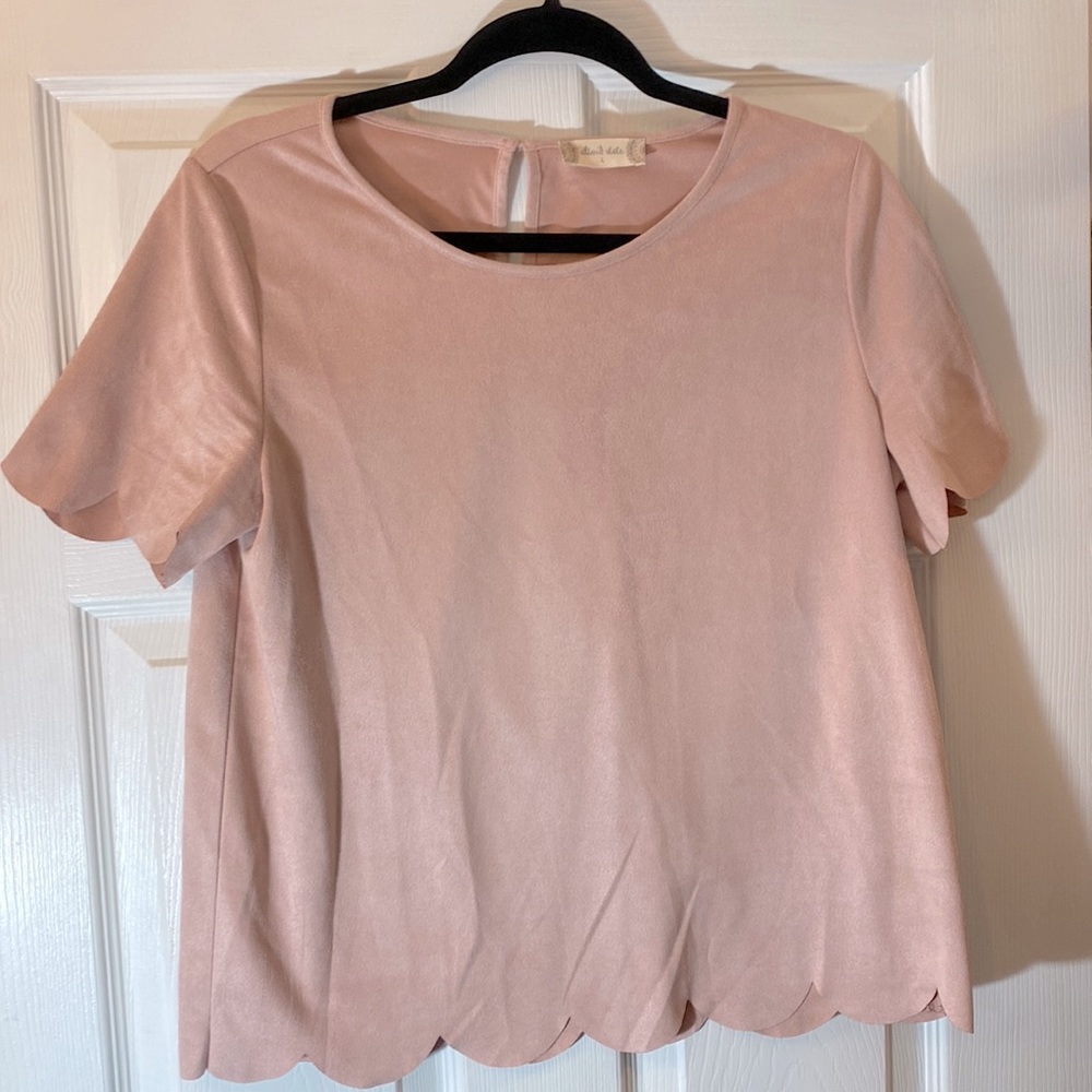 Altar’d State Scalloped Blush top